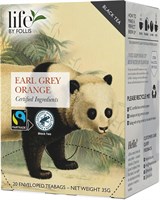 Earl Grey Apelsin Svart te Life by Follis Rainforest Fairtrade 20 pås